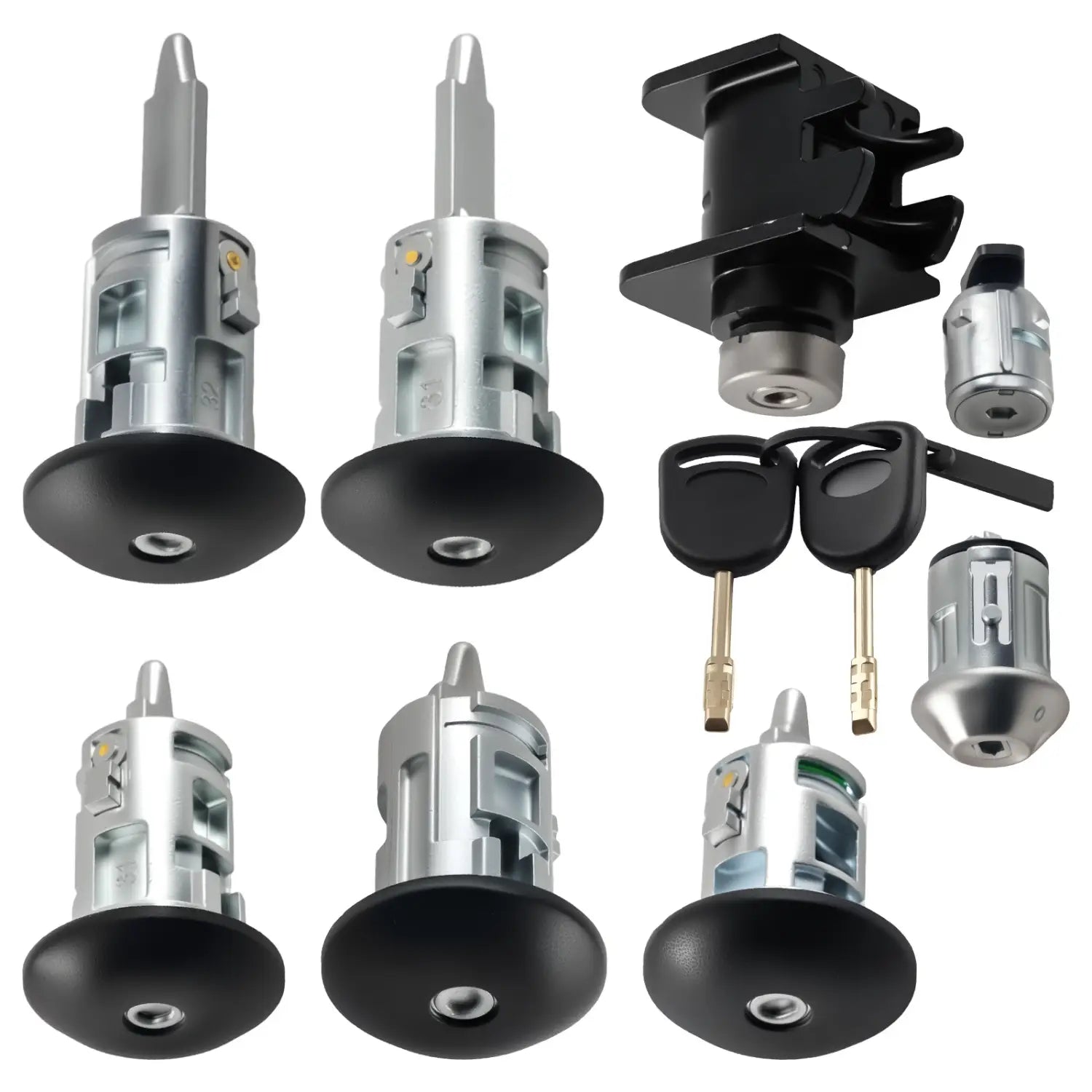 Ignition Switch Door Lock Bonnet Set with 2 Keys For Ford Transit Connect