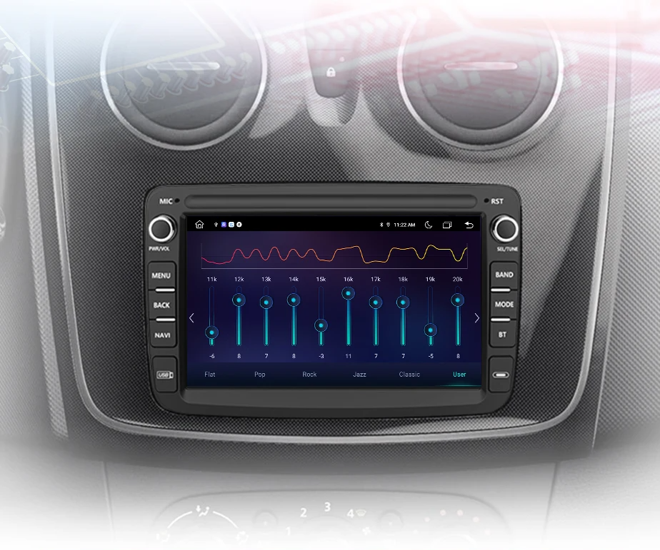 Radio per Renault Dacia Duster, Sandero, Captur, Xray, Logan 2, Symbol e Dokker con Wireless CarPlay e Android Auto