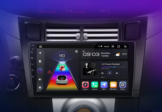 Radio do Toyota Yaris 2005 - 2012 | Bezprzewodowy CarPlay i Android Auto