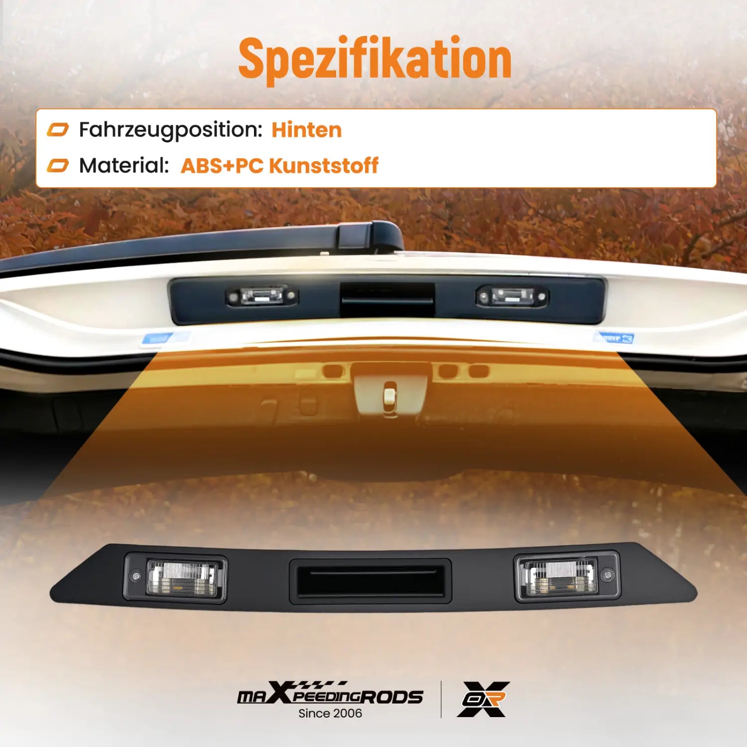 Trunk Grip License Plate Light Trim for Audi A3 8P S3 Sportback 04-13 8P4827574