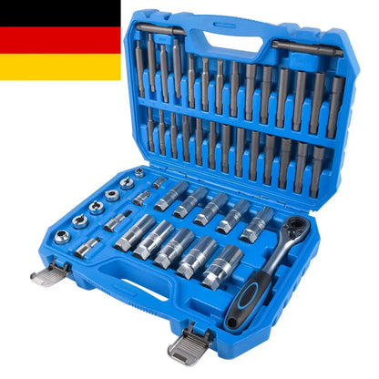AP03 50 kpl Ohjaustuen joustintuen mutterin irrotustyökalun hylsysarja Go-thru Socket Kit for Ford VW Seat Fiat