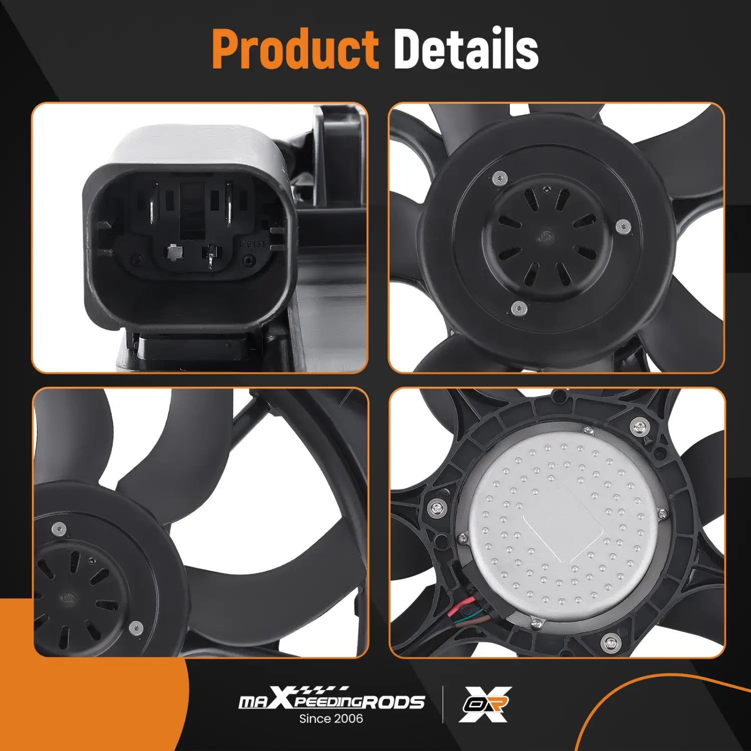 A/C Radiator Condenser Cooling Fan for BMW F10-13 09-15 17427599493 17428509741 3 Pin