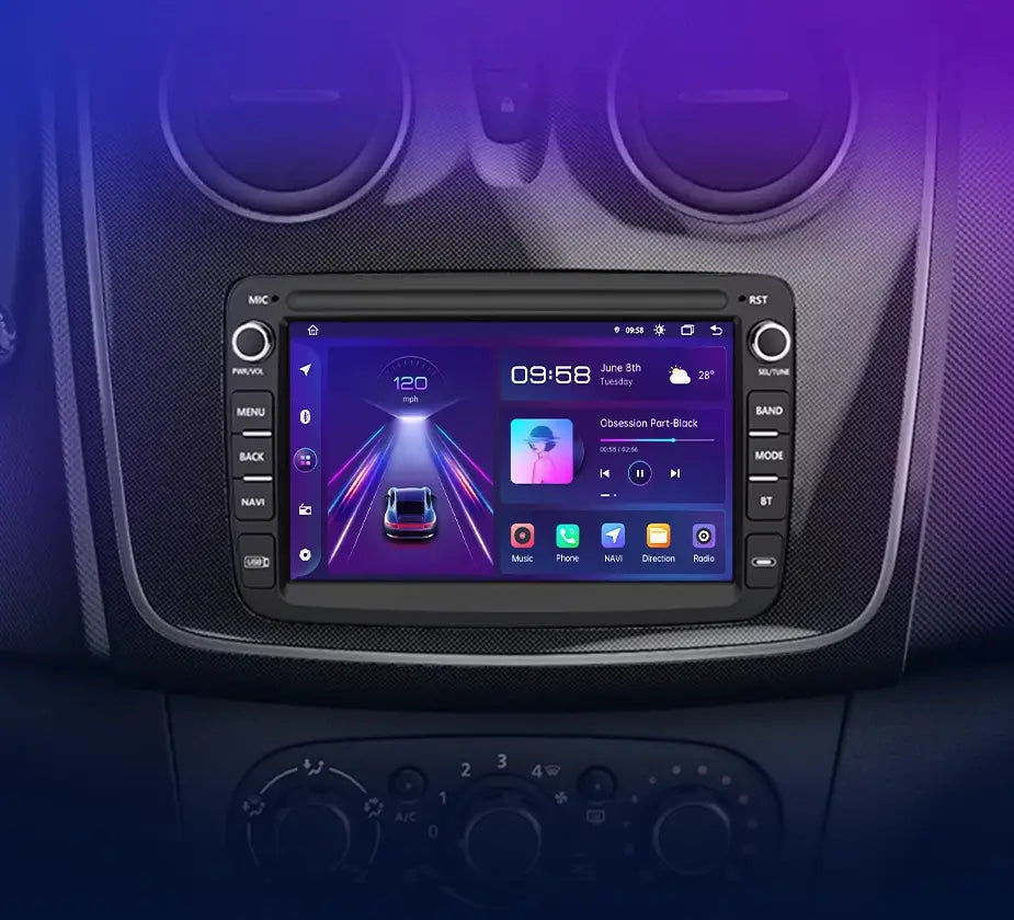 Radio do Renault Dacia Duster Sandero Captur Xray Logan 2 Symbol i Dokker z Bezprzewodowym CarPlay i Android Auto