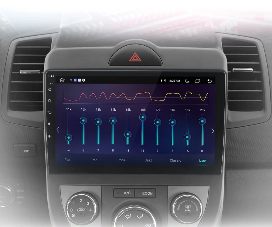 „Kia Soul 2008–2011“ radijas – GPS navigacija 4G „CarPlay“ ir „Android Auto“