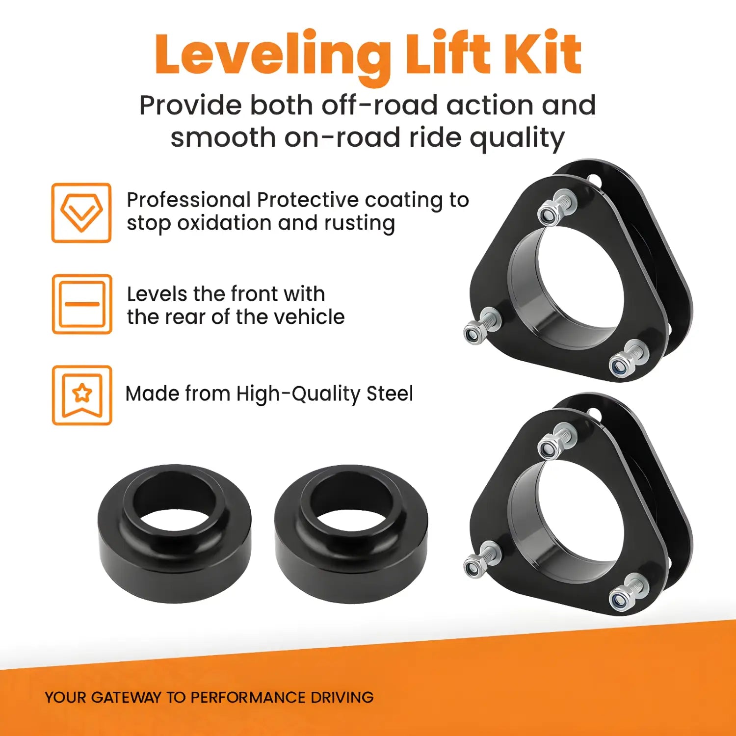 Front 2’’ Rear 1.5’’ Full Leveling Lift Kit w/ Spacers For Toyota RAV4 2006-2018