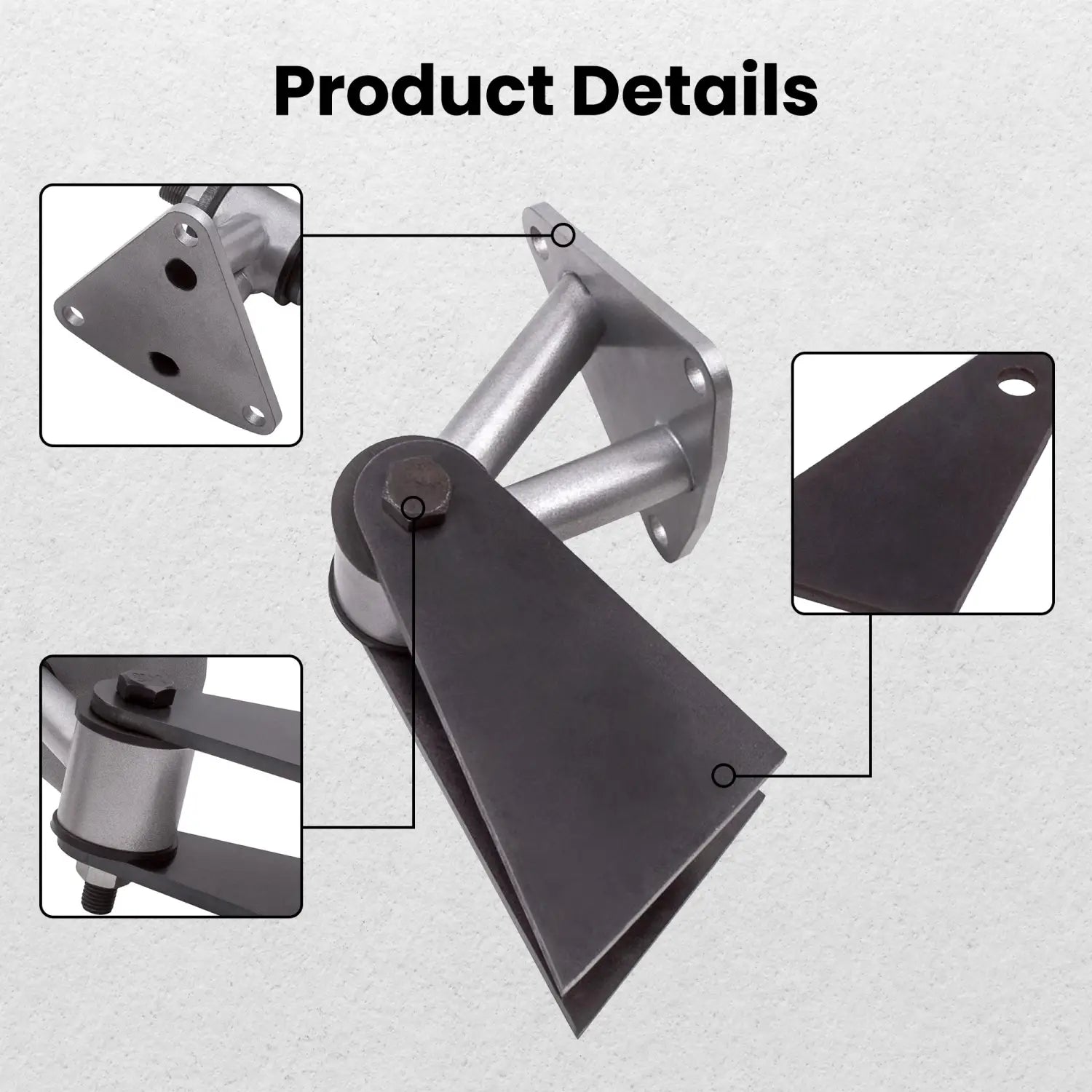 2 Pieces Engine Bracket Suitable For Sbc Hardware Included Bushing Base Steel Material For Chevy BBC SBC 350 396 454