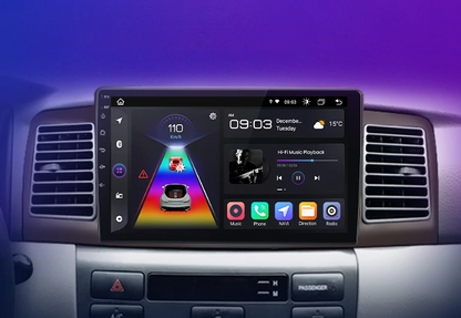 Radio priekš Toyota Corolla E120 E130 2000–2004 ar Android Auto un Wireless CarPlay