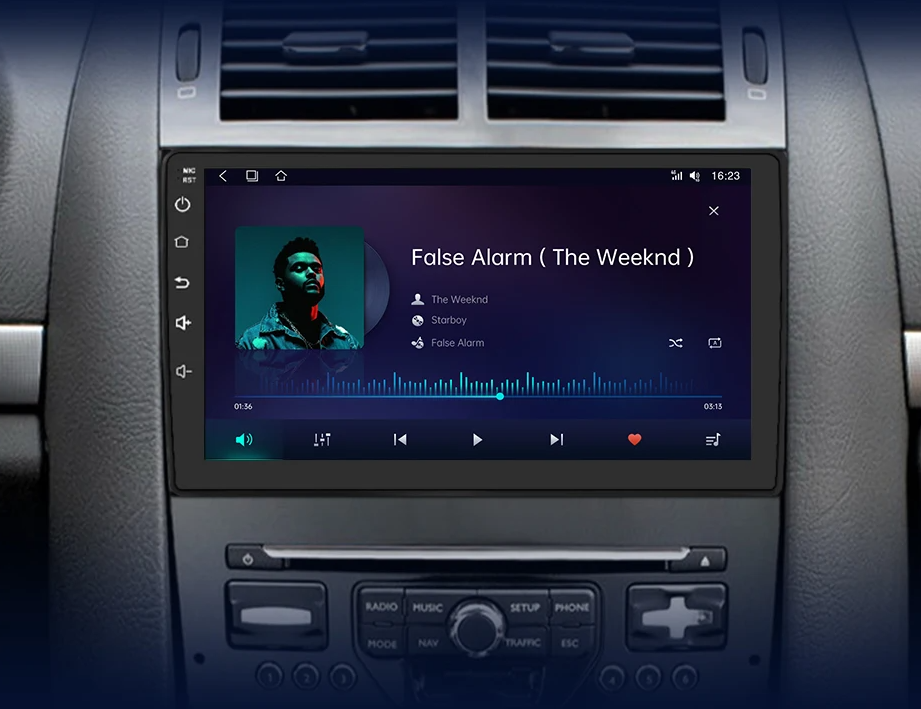 Radio voor Peugeot 407 van 2004 - 2011 met draadloze CarPlay en Android Auto