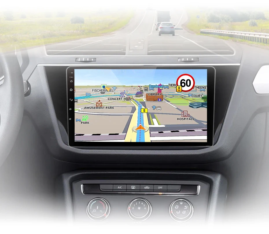 Radio voor VW Tiguan 2016 - 2020 met 4G, 2-DIN, GPS-multimedia met Android Auto en CarPlay