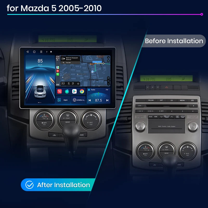 Radio per Mazda 5 dal 2005 al 2010 con AI Voice, Wireless CarPlay e Android Auto