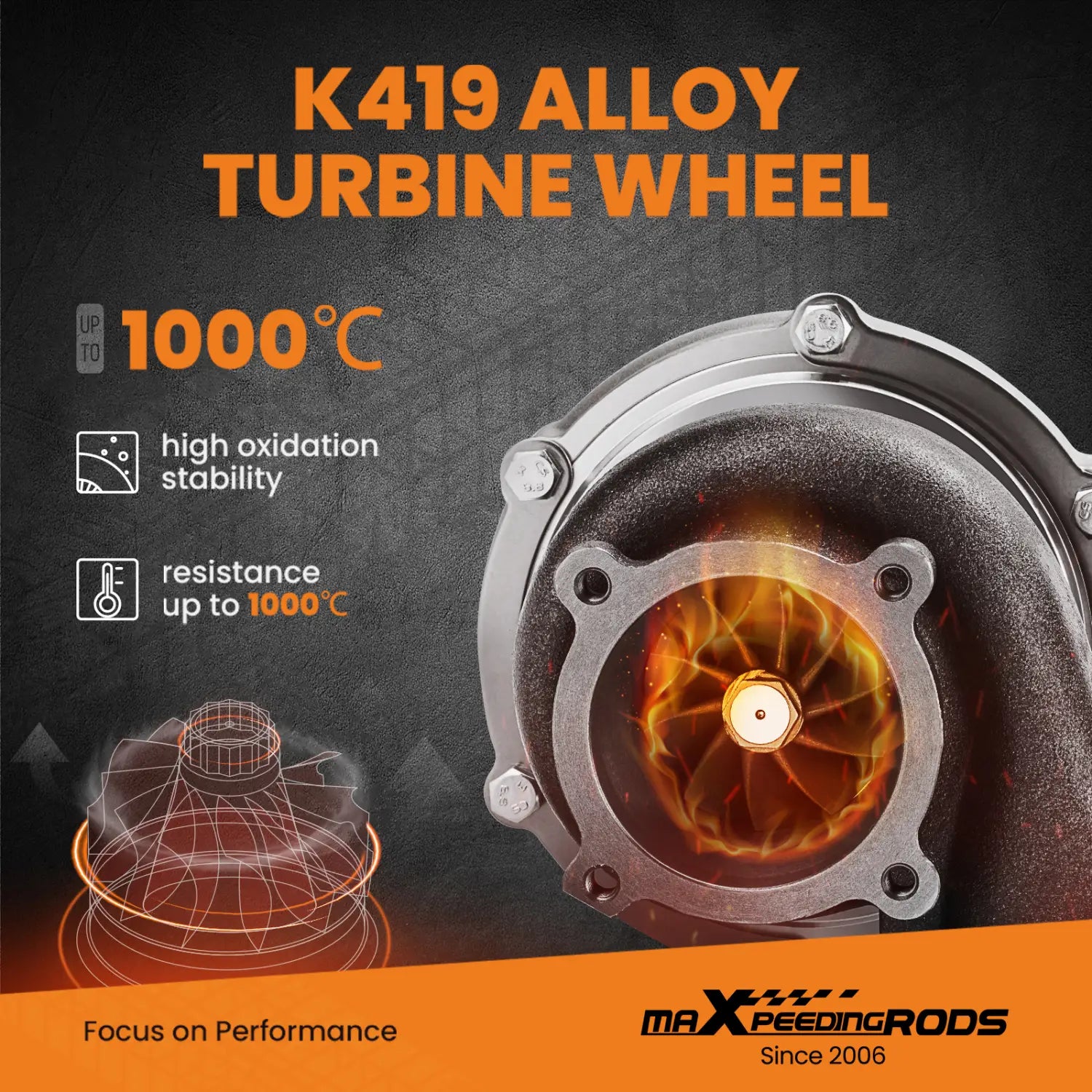 Billet GT35 GT3582 Turbo A/R.63 Com.70 T3 Wate Universal Turbocharger 4/6 Cyl
