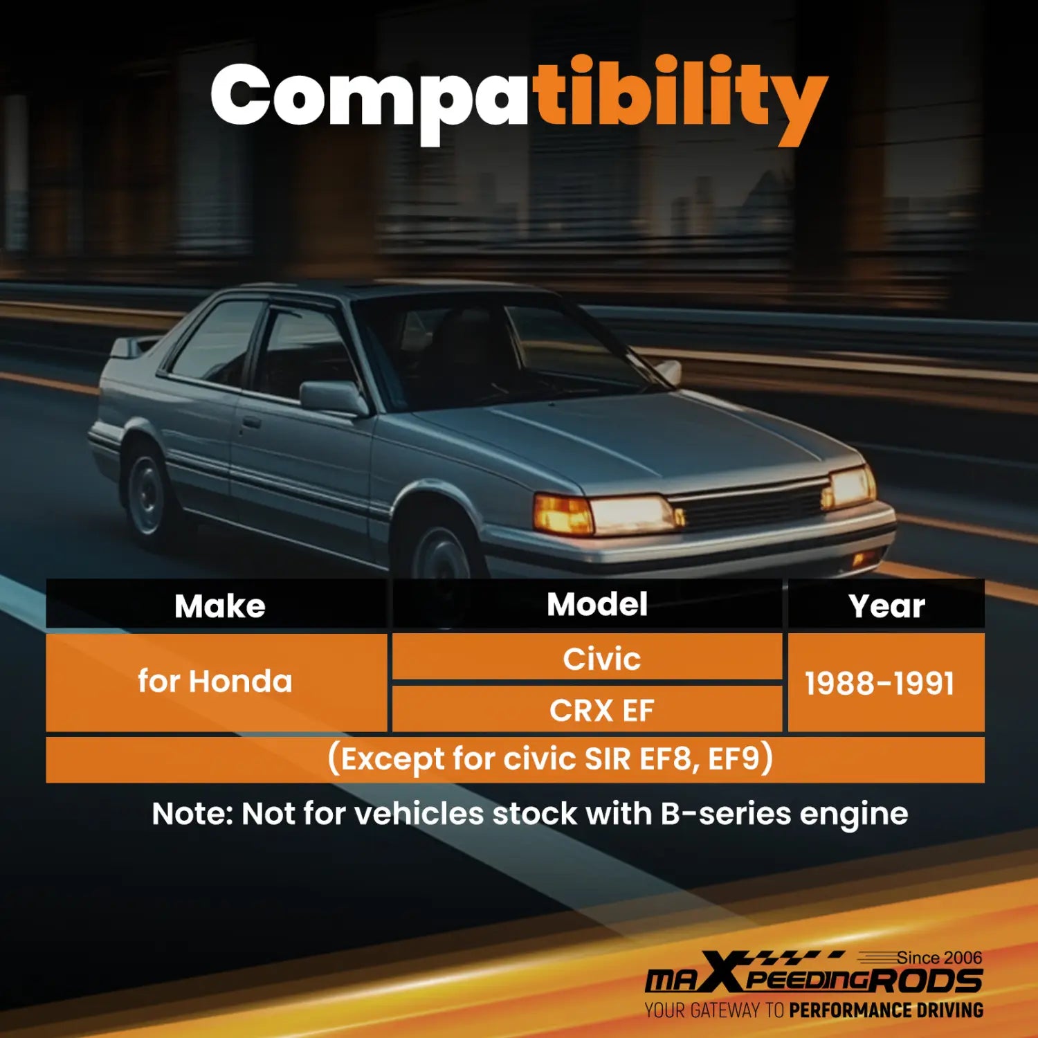 Steel Front Traction Control Tie Bar for Honda Civic CRX 88-91 Suspension Traction Control Tie Bar Kit