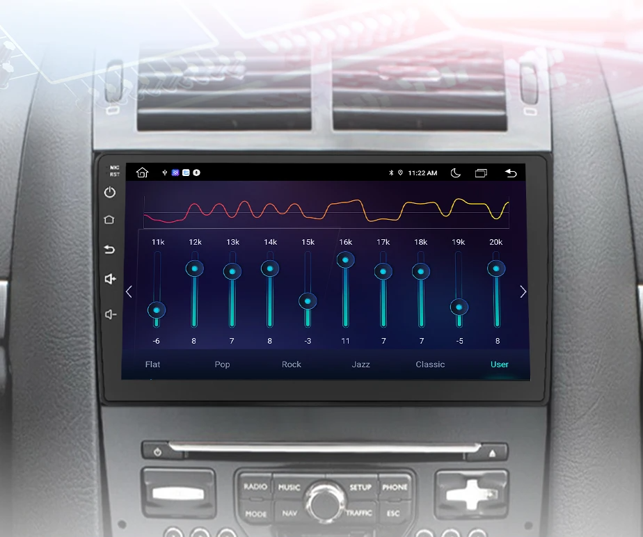 Radio voor Peugeot 407 van 2004 - 2011 met draadloze CarPlay en Android Auto