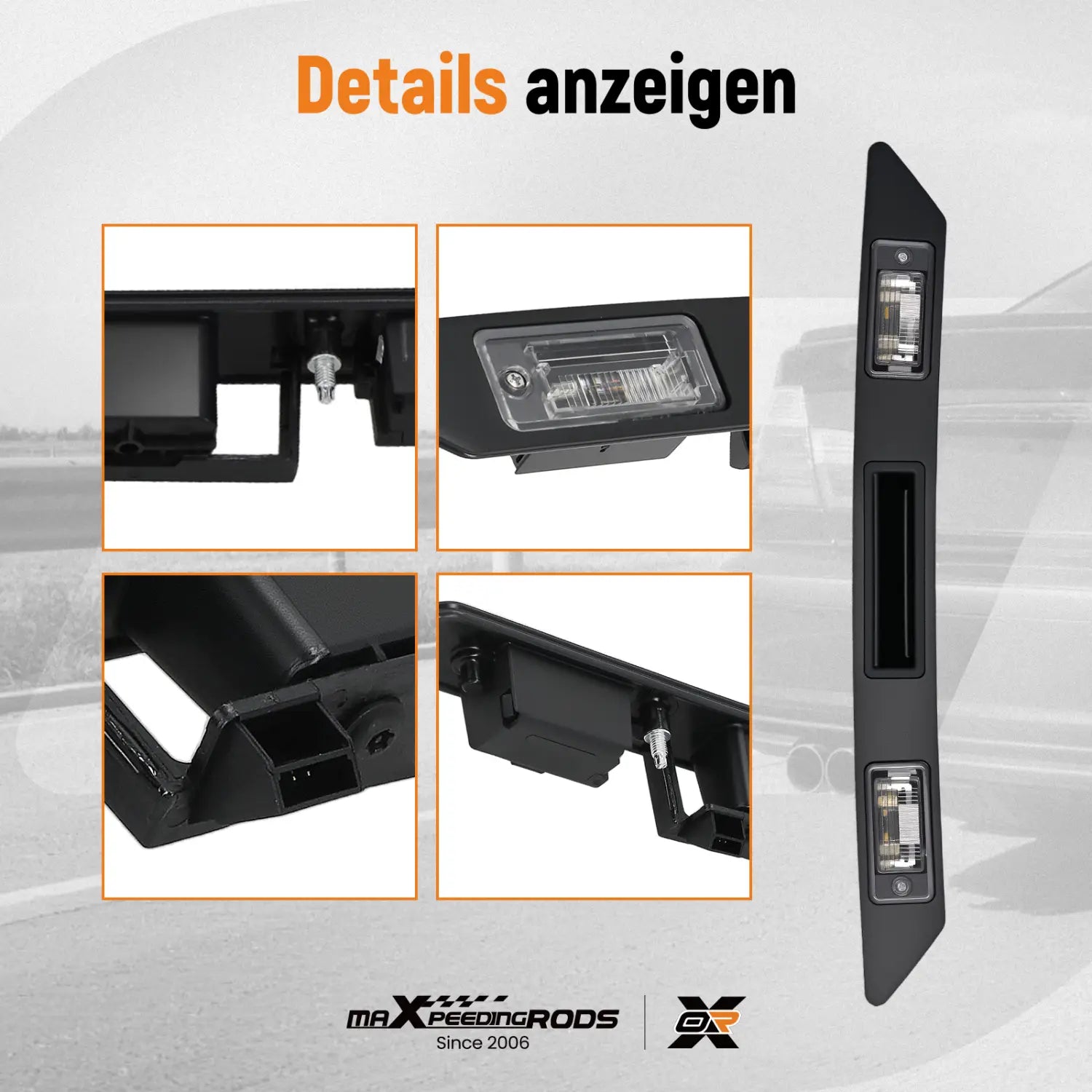 Trunk Grip License Plate Light Trim for Audi A3 8P S3 Sportback 04-13 8P4827574
