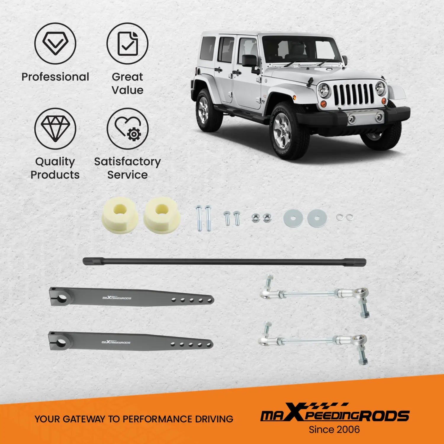 Front Sway Bar End Links Swaybar Kit For Jeep Wrangler 1997 1998-2000-2006