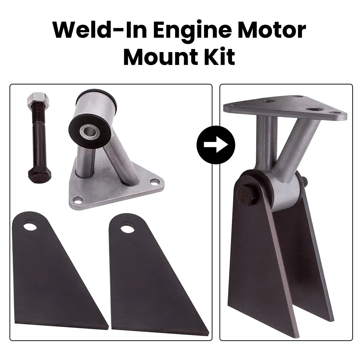 2 Pieces Engine Bracket Suitable For Sbc Hardware Included Bushing Base Steel Material For Chevy BBC SBC 350 396 454