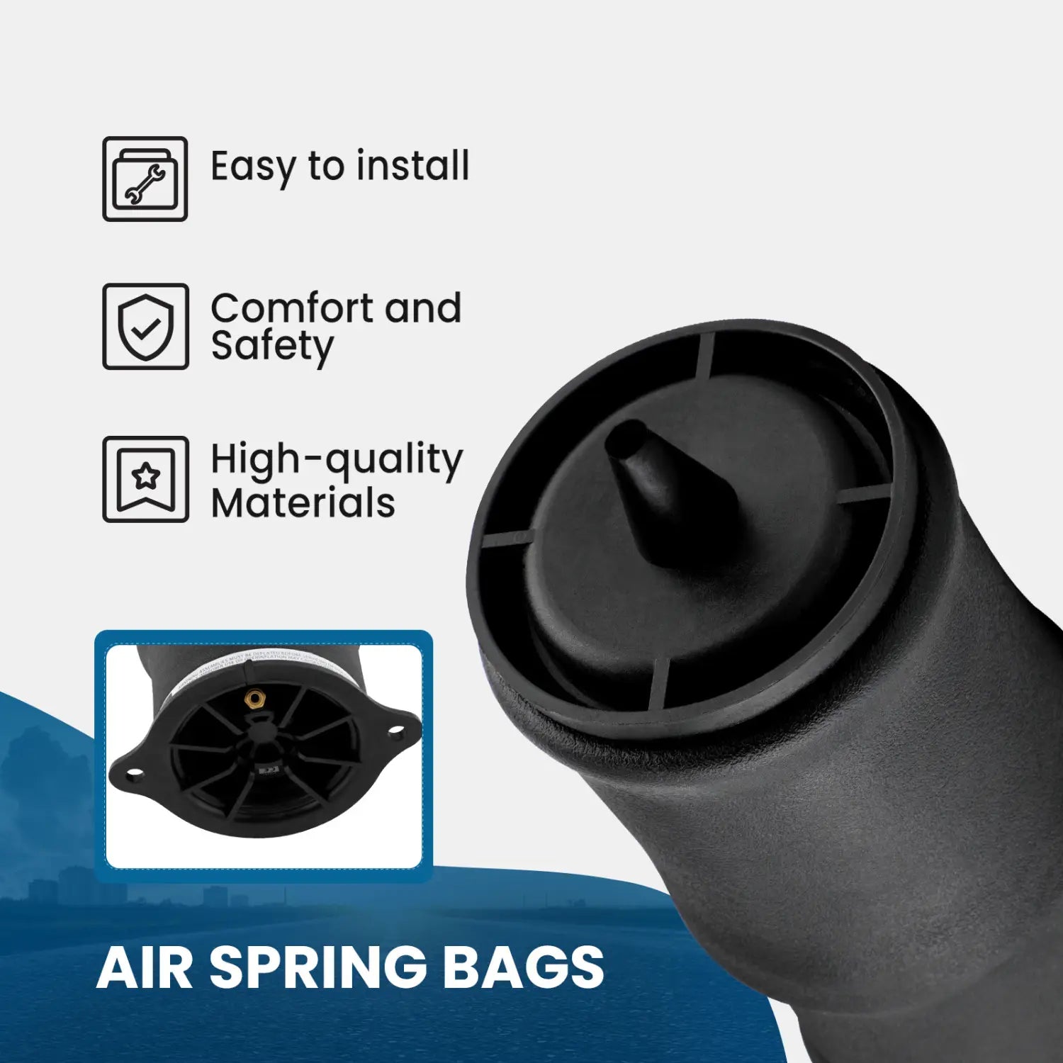 Pair Rear Air Spring Bag Suspension For Mercedes V Class Vito Bus W639 2003-2014