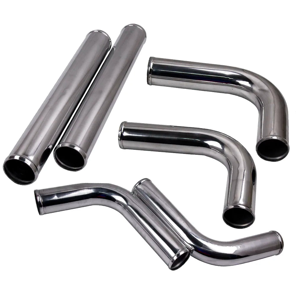 Universal DIY 8-teilig 2.5" Turbo-Ladeluftkühler-Rohrleitungssatz, blaue Silikonschläuche