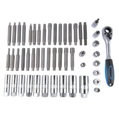 AP03 50 kpl Ohjaustuen joustintuen mutterin irrotustyökalun hylsysarja Go-thru Socket Kit for Ford VW Seat Fiat