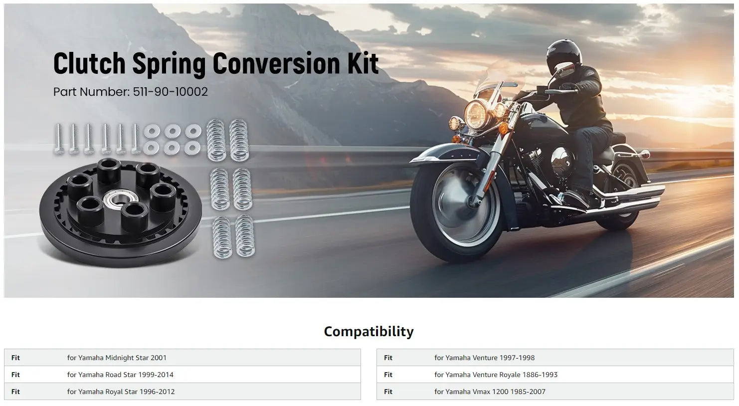 Clutch Spring Conversion Kit Set Fit For YAMAHA XVZ 13 VENTURE ROYAL STAR 1986-2013