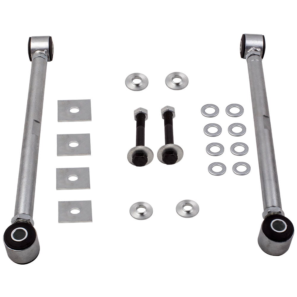Adjustable Rear Strut Rods Bar w/Rubber Bushing for Chevrolet Corvette 63-79 Set