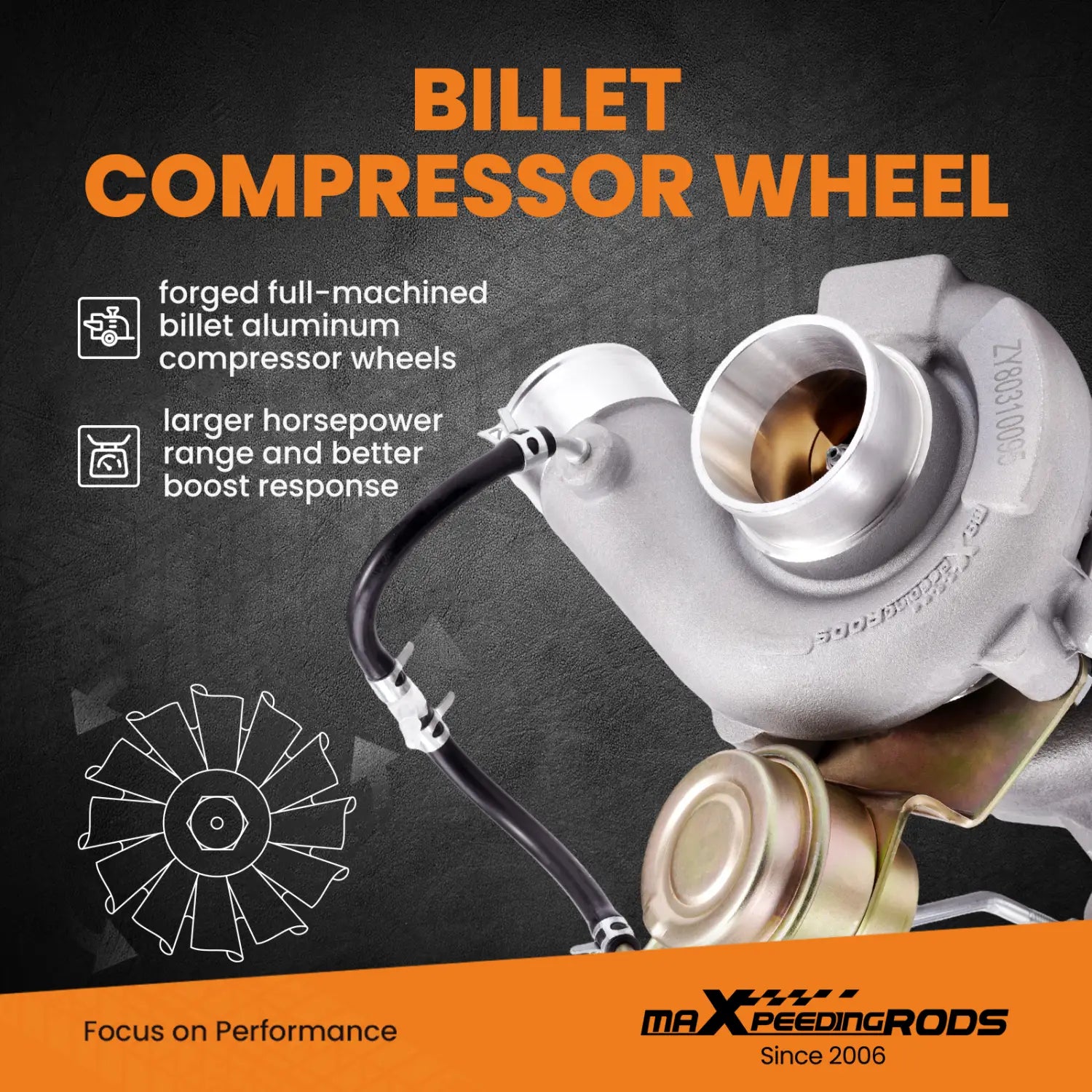 Billet Turbo For Subaru Impreza WRX Subaru Forester 14412-AA360 Water cooled 4937704300 4937704100 4937704200 4937704363