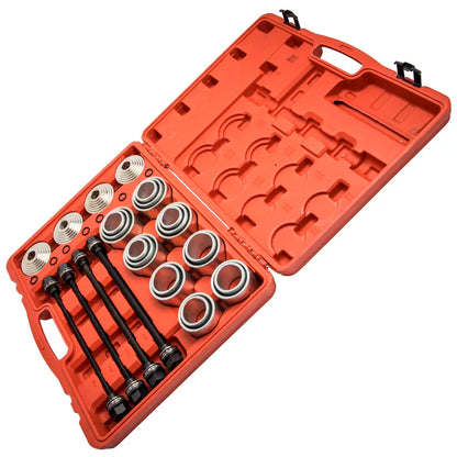 28pcs Pull and Press Sleeve Kit Removal Installation Bushes Bearing Tool for 34, 42, 50, 58 & 66mm sleeves