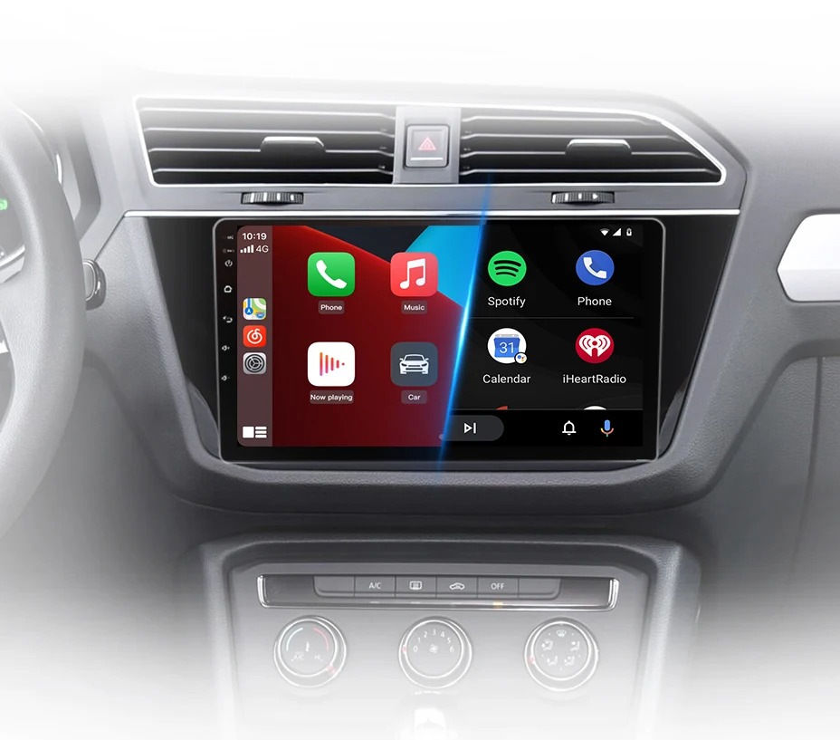 Radio voor VW Tiguan 2016 - 2020 met 4G, 2-DIN, GPS-multimedia met Android Auto en CarPlay