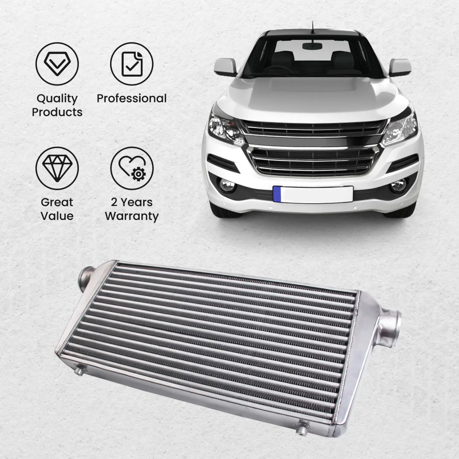 600x300x76 2.5’’ Intercooler Pipe ALLOY UNIVERSAL TURBO HARD PIPE 3’’ Thickness