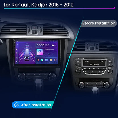 Rádió a Renault Kadjar 2015-2019-hez – vezeték nélküli CarPlay és Android Auto, integrációs rendszer