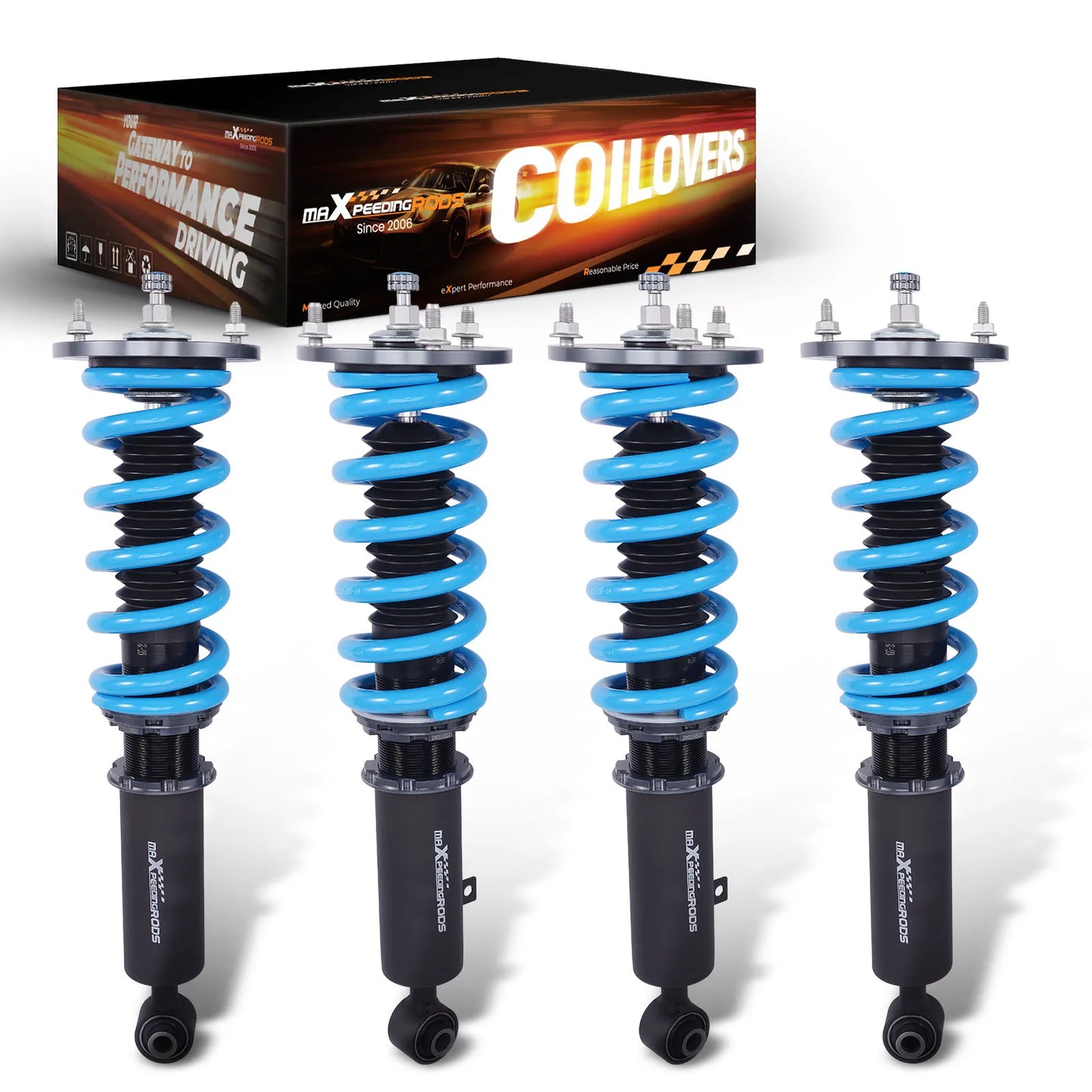 MaXpeedingrods Kit de suspension d'abaissement T6 Coilovers pour Toyota Supra MKII 86-93