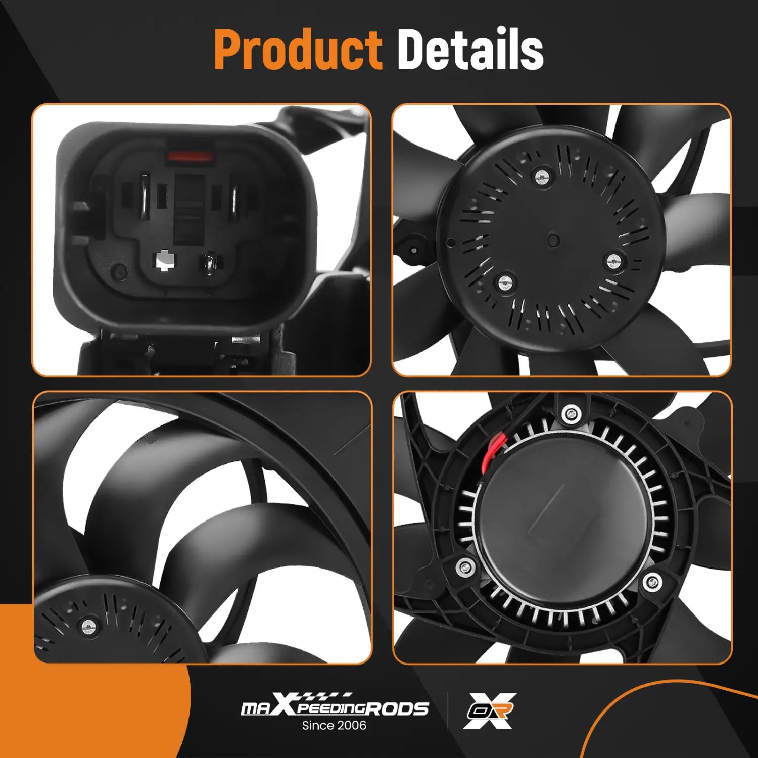 Radiator Cooling Fan Assembly for BMW X3 2.5i/3.0i/3.0si/xDrive30i 2004-2010