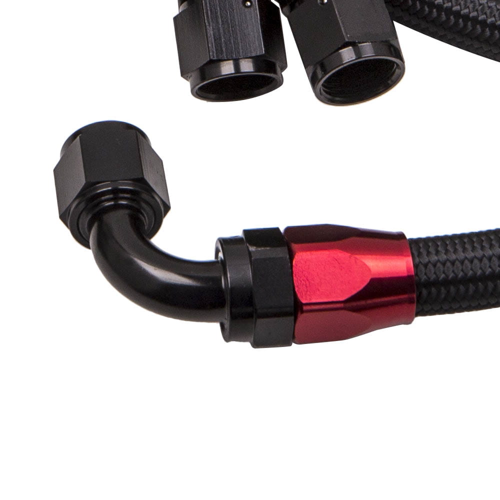 Universal 10 ROW AN-10 Engine Aluminum Oil Cooler Kit + Filter Adaptor Hose End