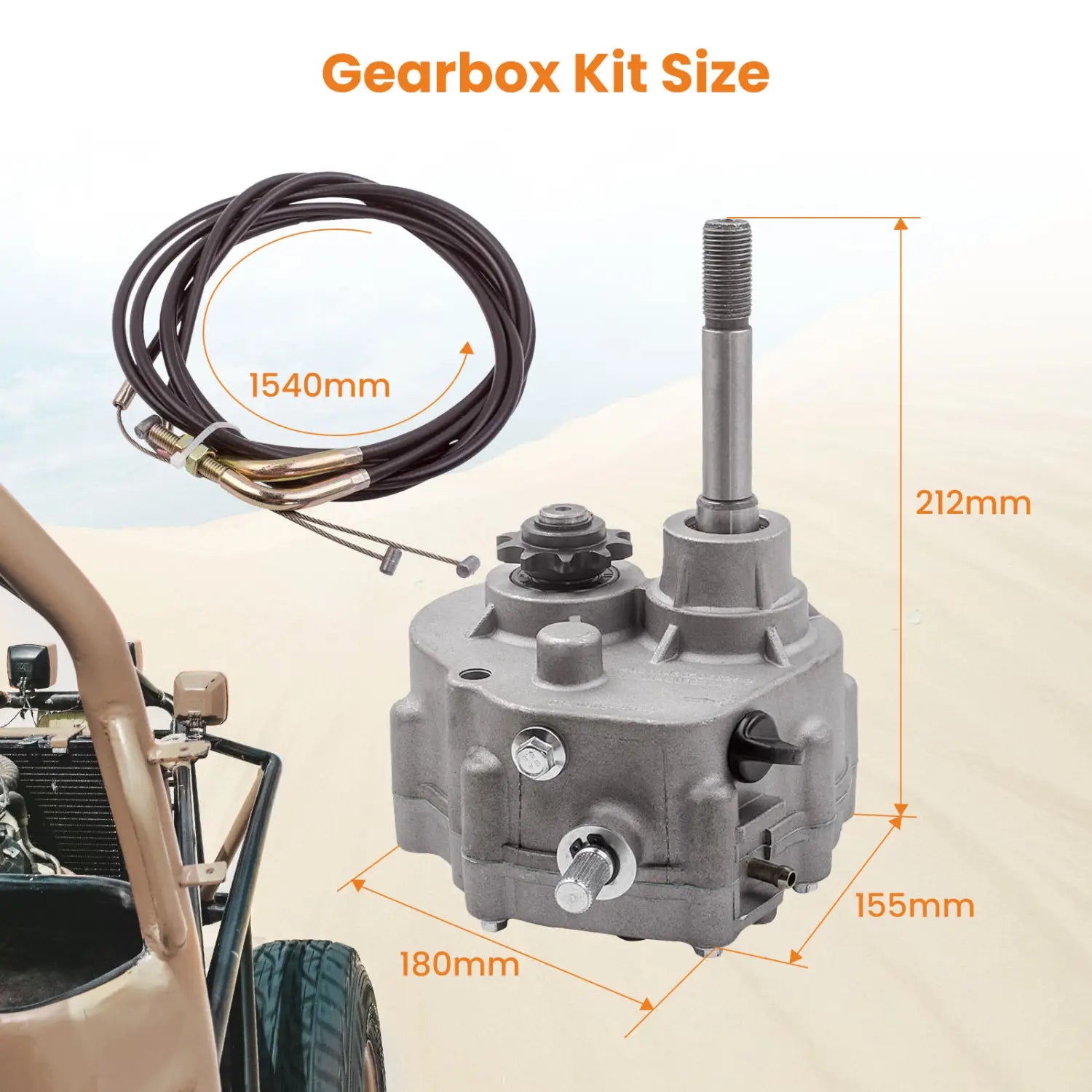 Go Kart Forward Reverse Gear Box for 2HP-13HP Engine 4 Stroke Gearbox