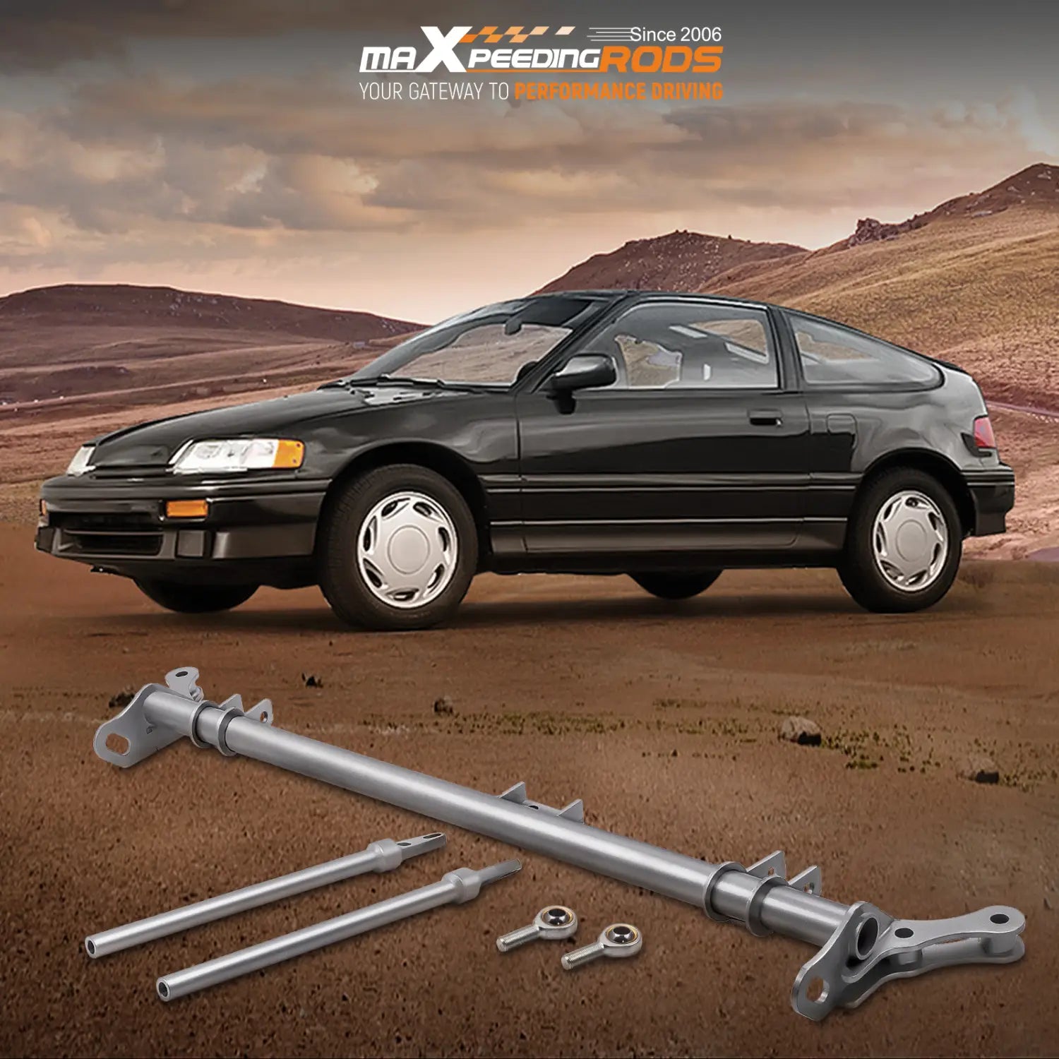 Steel Front Traction Control Tie Bar for Honda Civic CRX 88-91 Suspension Traction Control Tie Bar Kit