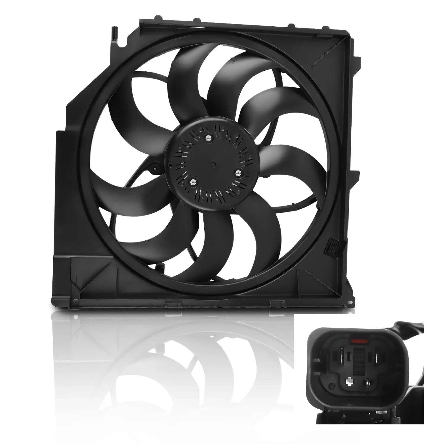 Radiator Cooling Fan Assembly for BMW X3 2.5i/3.0i/3.0si/xDrive30i 2004-2010