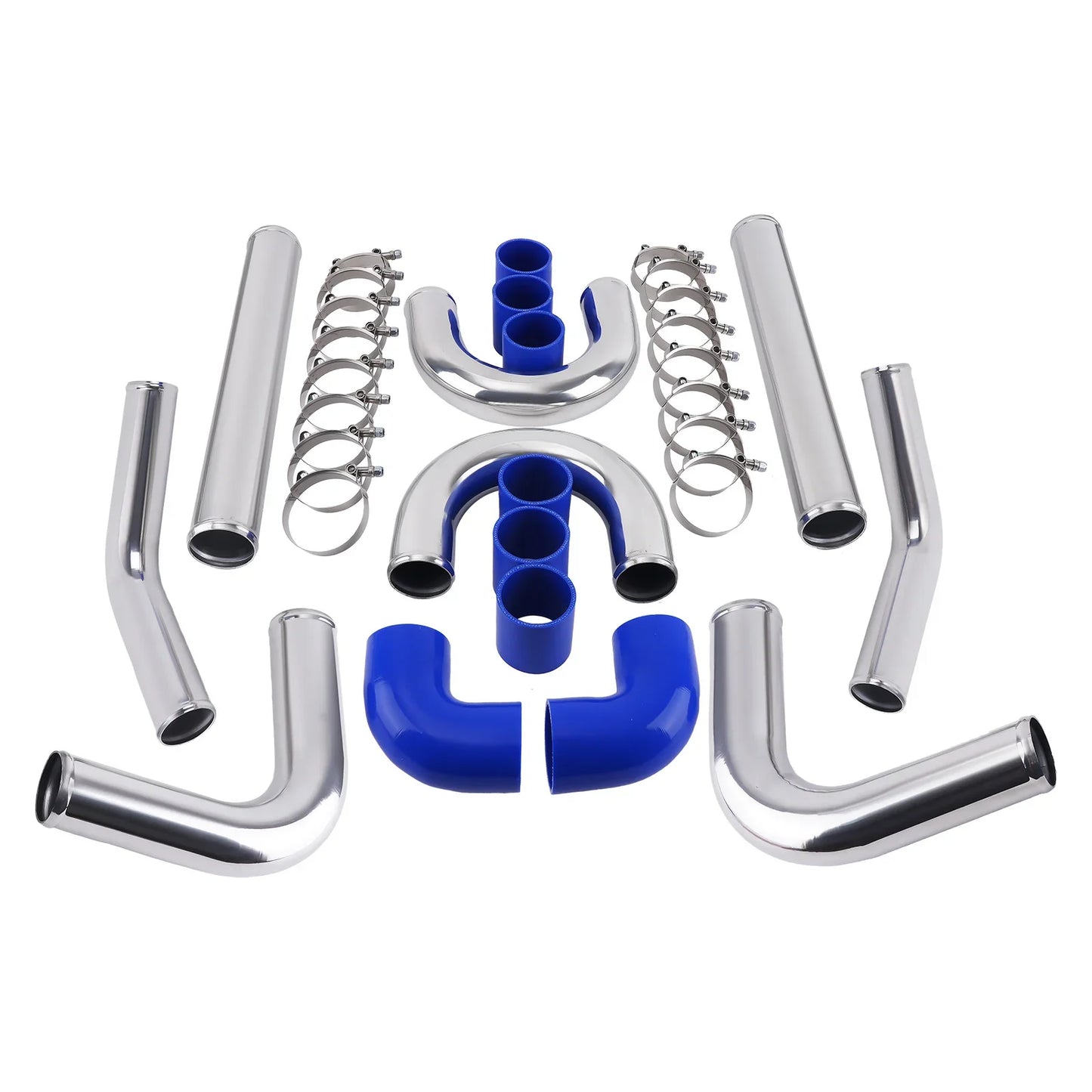 Universell aluminium 2.5" Turbo Intercooler Rör Slang Kanal &  Silikonslangsats