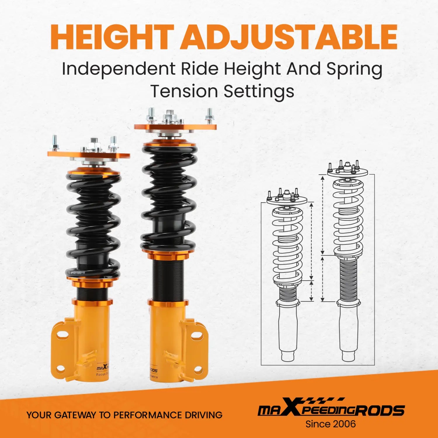 Height Adjustable Coilovers For For Toyota Corolla E90 E100 E110 1987-2002 Lowering Kit Adjustable Shock Absorber