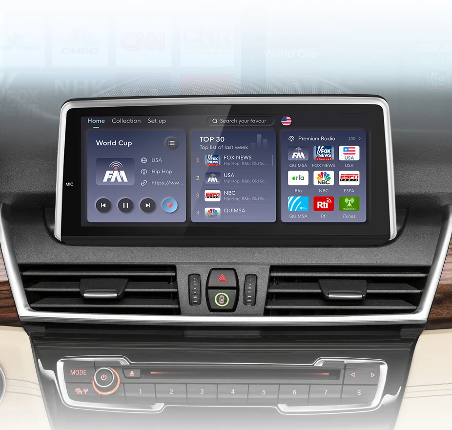 Raidió le haghaidh BMW F45 F46 F87 ó 2013 - 2018 - GPS Ilmheán le CarPlay Gan Sreang agus Android Auto