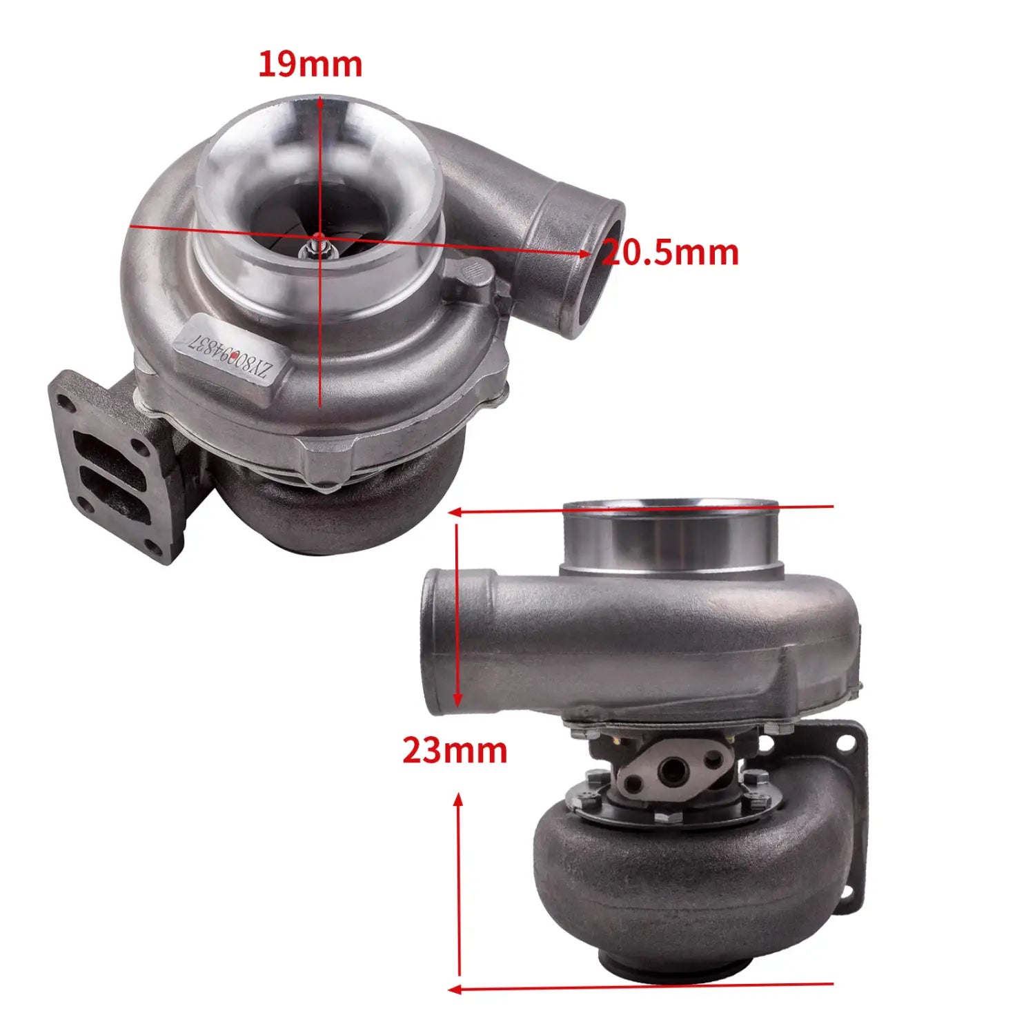 T70 Turbo Charger AR.70 500HP Turbocharger for 2.0L to 3.0L Engines Upgrade