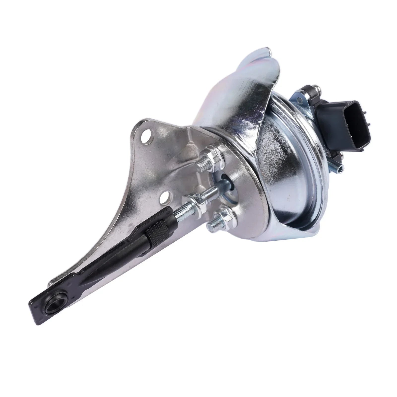 Srebrny metaliczny egr zawór z czarnym plastikowym konektorem i mocowaniem do dw10bted d4204t turbin ford volvo