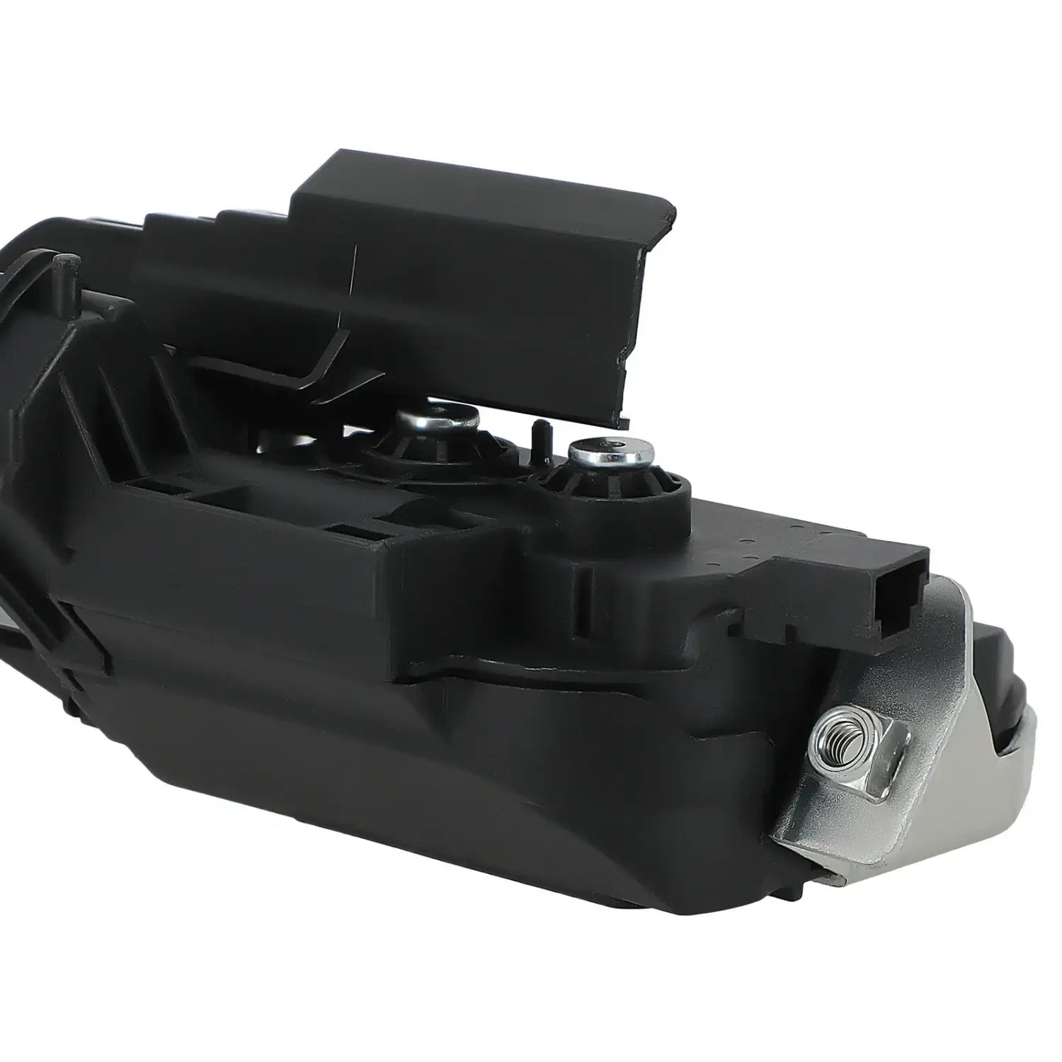 Czarny plastikowy zamek pokrywy bagażnika seat alhambra i touareg 7p5 z metalowymi śrubami i chromowanym uchwytem