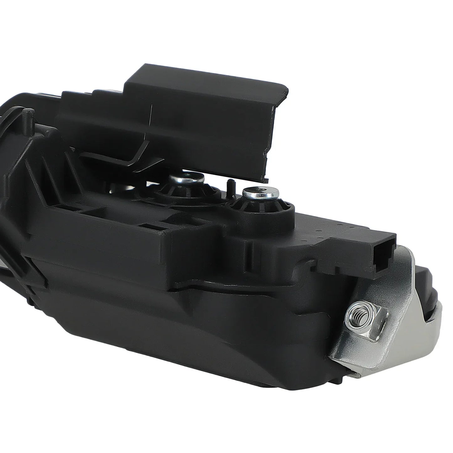 Czarny plastikowy zamek pokrywy bagażnika seat alhambra i touareg 7p5 z metalowymi śrubami i chromowanym uchwytem