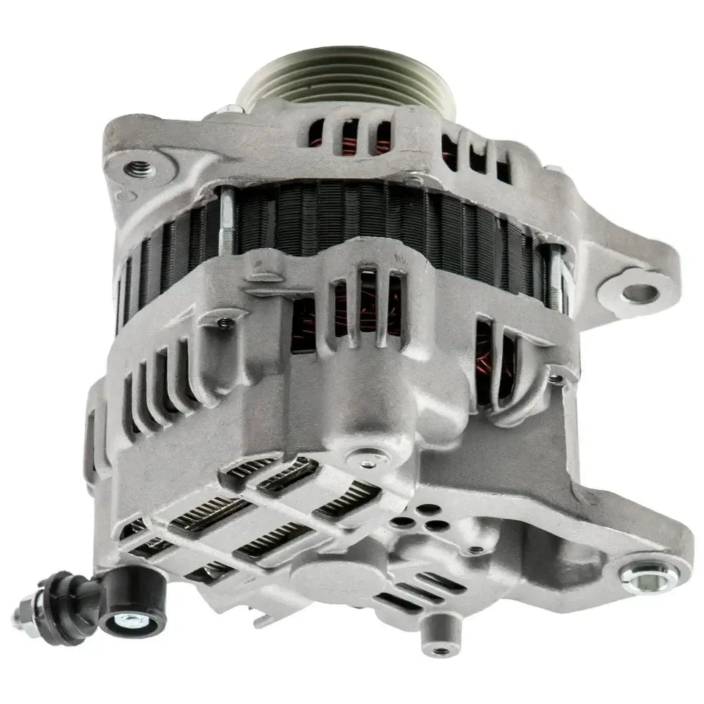 Nowy srebrny alternator metalowy do nissan navara d40 yd25ddti 2.5l 130amp z widocznym okablowaniem