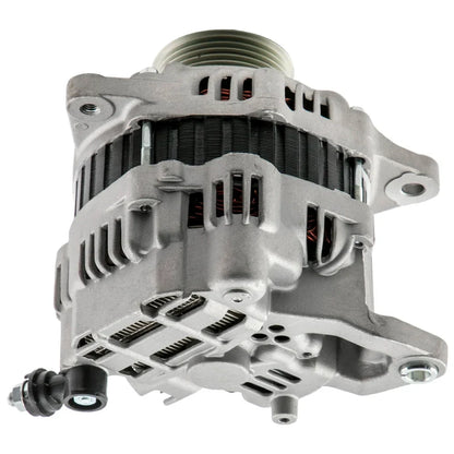 Nowy srebrny alternator metalowy do nissan navara d40 yd25ddti 2.5l 130amp z widocznym okablowaniem