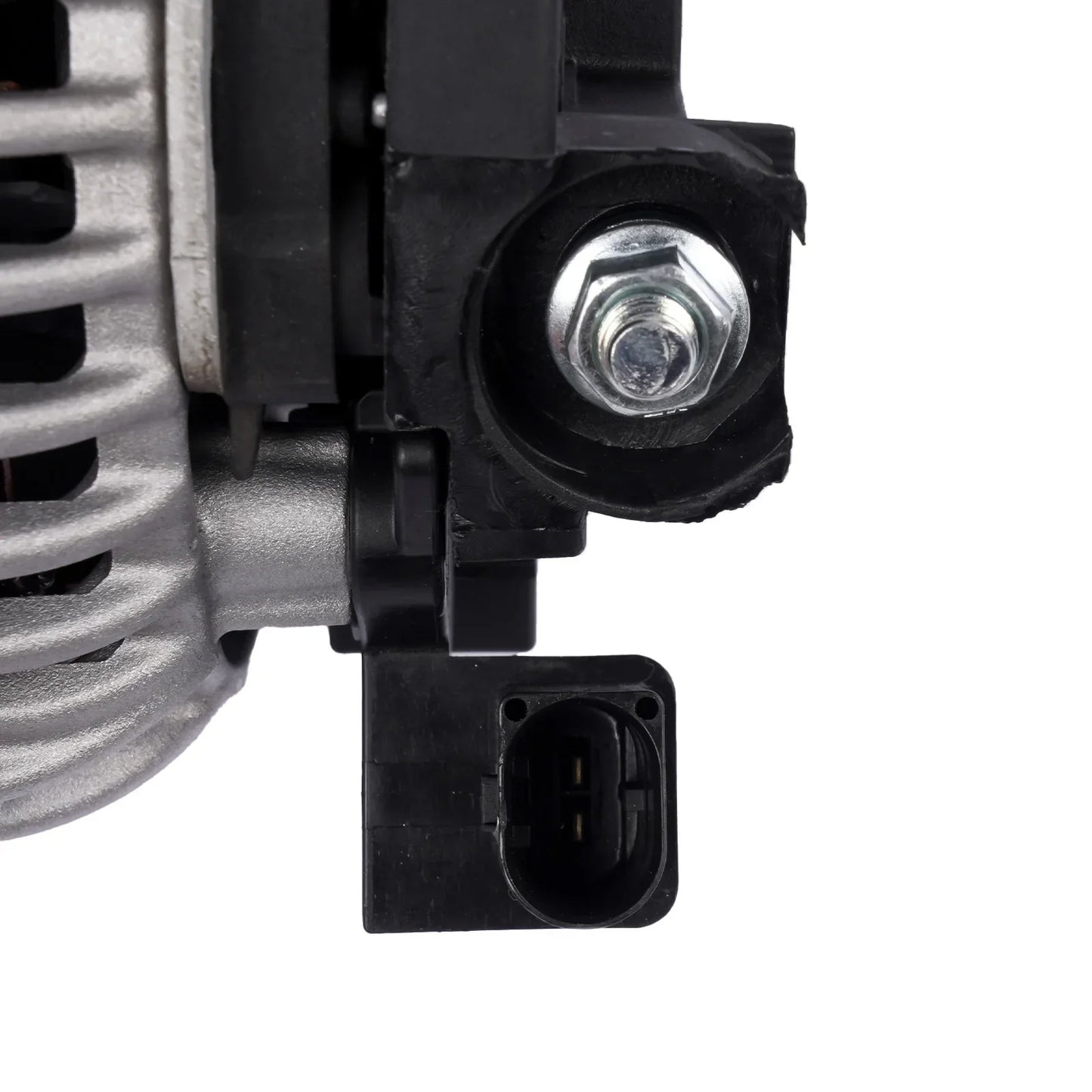 Alternator 150a 14v silver and black with hexagonal bolt head and plastic mounting brackets for bmw e91 e92 e93 models