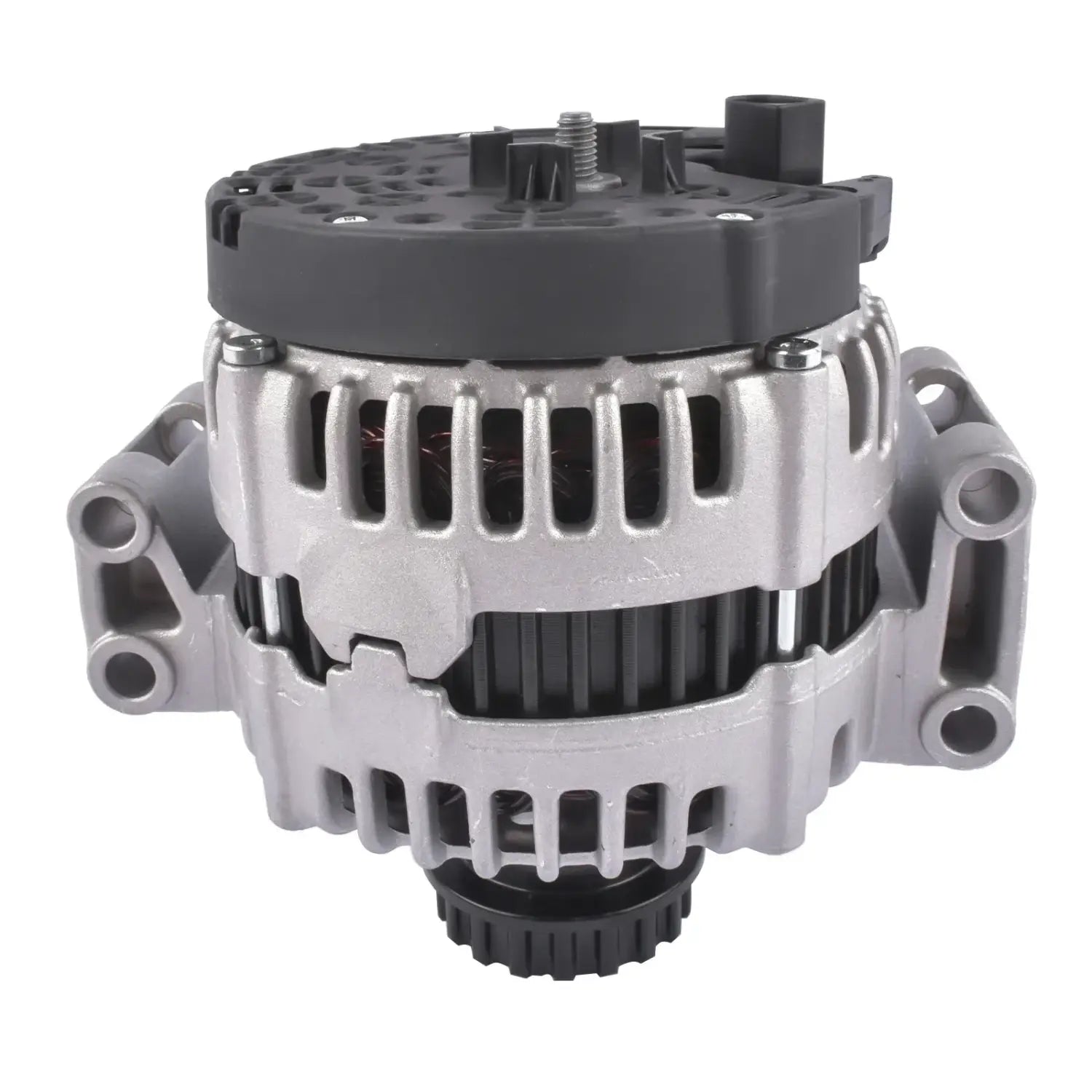 Alternator ap03 z kołem rozłączającym do volvo s60 srebrny aluminiowy z czarnymi plastikami i chłodzeniem ccw rotation