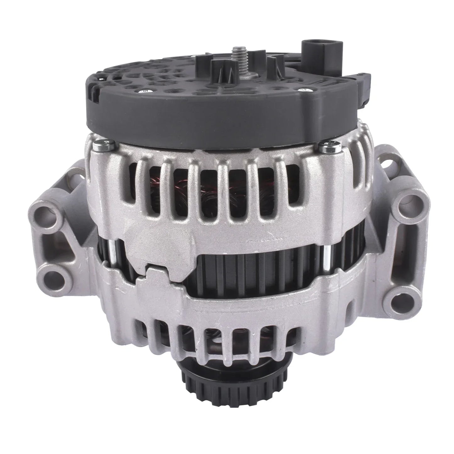 Alternator ap03 z kołem rozłączającym do volvo s60 srebrny aluminiowy z czarnymi plastikami i chłodzeniem ccw rotation