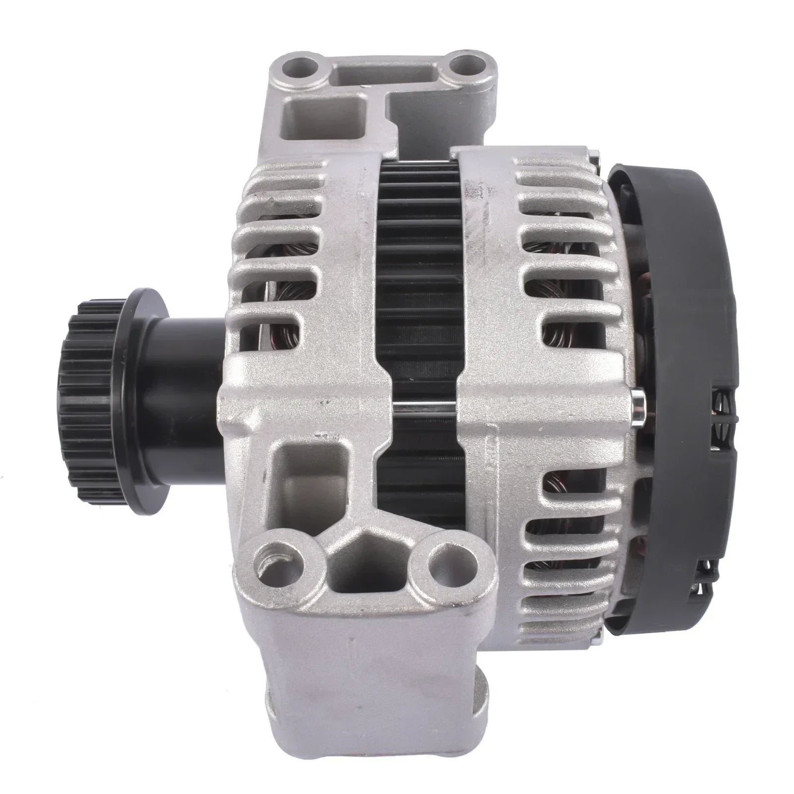 Alternator ap03 z kołem rozłączającym do volvo s60 srebrny aluminiowy z czarnymi elementami i chłodzeniem ccw rotation