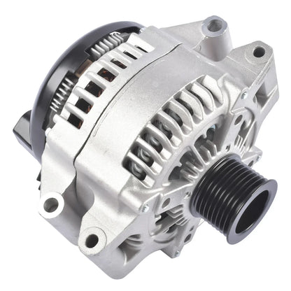 Srebrny aluminiowy alternator ap03 z czarnymi gumowymi i plastikowymi elementami do bmw 435i gran coupe